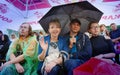 Barnaul, Russia-July 22, 2018.Viewers watch a feature film in an open-air cinema at the Shukshin film festival