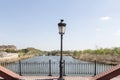 Viewing the old bridge from the Roman bridge, Talavera de la Reina, Toledo, Spain Royalty Free Stock Photo