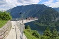 Viewing Platform in Hallstatt with a spectacular view of Lake Hallstatter See, Austria, Europe.