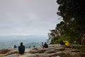 Viewing sunrise from mount stong, dabong malaysia. Royalty Free Stock Photo