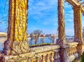 Viewing terrace of Buda Castle Garden Bazaar, Budapest, Hungary Royalty Free Stock Photo