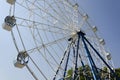 Viewing wheel with booths