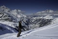 Winter landscape in Zermatt