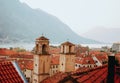 Viewof old town Kotor from the Lovchen mountain