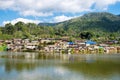 Viewpoint ancient tribe village on lake at ban rak thai