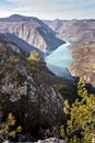 Viewpoint Banjska rock at Tara mountain looking down to Canyon of Drina river, west Serbia