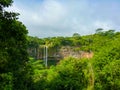 Viewpoint from the Black River National Park to the Chamarel falls