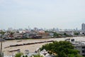 Viewpoint Chao Phraya River from Prang of Wat Arun ratchawararam Royalty Free Stock Photo