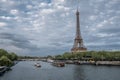 Viewpoint of the Eiffel tower as the most famous French monument