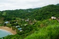 Lookout to Parlatuvier village and rainforest on tropical Caribean island of Tobago