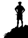 Viewpoint hiker silhouette