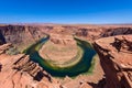 Viewpoint at Horseshoe Bend - Grand Canyon with Colorado River - Located in Page, Arizona - United States Royalty Free Stock Photo