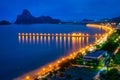 Viewpoint of Khao Chong Krachok at sunset, Prachuapkhirikhan province, Thailand