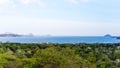 Beautiful view of a sea bay from Rinca Island in Indonesia Royalty Free Stock Photo