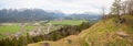 viewpoint Krepelschrofen mountain, above tourist resort Wallgau, Estergebirge upper bavaria Royalty Free Stock Photo