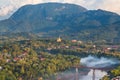 Viewpoint and landscape at luang prabang. Royalty Free Stock Photo