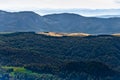 Viewpoint on a landscape of mount Bobija, peaks, hills, meadows and green forests Royalty Free Stock Photo