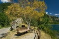 viewpoint of the Lanuza reservoir in the Aragonese Pyrenees in the province of Huesca Spain