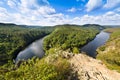 Viewpoint Mai, Stechovice dam on Moldau river, Central Bohemia, Czech republic Royalty Free Stock Photo