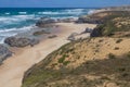 Viewpoint in Malhao beach, Vila Nova de Milfontes Royalty Free Stock Photo