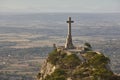 Viewpoint in Mallorca. Cruz del Picot. San Salvador sanctuary. Landmark