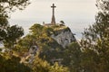 Viewpoint in Mallorca. Cruz del Picot. San Salvador santuari. Landmark