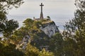 Viewpoint in Mallorca. Cruz del Picot. San Salvador santuari. Landmark