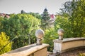 The viewpoint Masaryk view Masarykova vyhlÃÂ­dka in the area of Prague Castle in summer Royalty Free Stock Photo