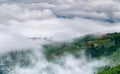 Viewpoint,mist,mountain,steep and winding road to Phu Thap Boek