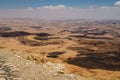 Viewpoint from Mitzpe Ramon village on the huge crater in Negev desert of Israel
