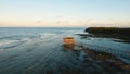 Cloud Nine surf point aerial view. Siargao, Philippines. Cloud 9. Royalty Free Stock Photo