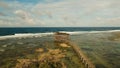 Cloud Nine surf point aerial view. Siargao, Philippines. Cloud 9. Royalty Free Stock Photo