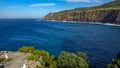 Viewpoint over volcanic coastline in Terceira