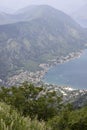 Viewpoint of panorama of Kotor of the Adriatic Sea from observation deck on the top of the mountain, Kotor, Montenegro