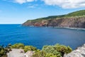 Viewpoint of Ponta do Queimado in Serreta with colorful cliff  Terceira - Azores PORTUGAL Royalty Free Stock Photo