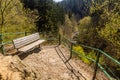 Viewpoint and rest area in Jizera river valley near Semily, Czech Royalty Free Stock Photo