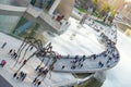 viewpoint from the Salbeko Zubia bridge to the area surrounding the Guggenheim Museum. Royalty Free Stock Photo