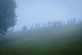 Viewpoint sea of mist, Beautiful mountain view with fog, sunrise scene, Doi Samer Dao