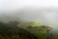 Viewpoint of Sete Cidades crater lake in Azores Sao Miguel Portugal Royalty Free Stock Photo