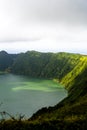 Viewpoint of Sete Cidades crater lake in Azores Sao Miguel Portugal Royalty Free Stock Photo