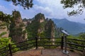 Viewpoint in Tianzi Avatar mountains nature park - Wulingyuan China