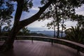 Viewpoint to the sea in sunset time at Koh Samui island, Thailand. Royalty Free Stock Photo