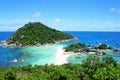 At the viewpoint top of Koh Nang Yuan Royalty Free Stock Photo