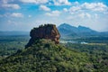 Viewpoint towards the Lions Rock, Sigiriya, Sri Lanka Royalty Free Stock Photo