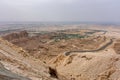 Viewpoint of twisted highway on Jebal Hafeet and City aka Jebel Hafit in Al Ain, UAE Royalty Free Stock Photo