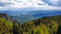 Viewpoint from Urzica Crest to Valley of the Olt, Cozia Mountains, Romania.