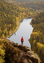 Viewpoint on Usva River in Ural Mountains. Perm Region, Russia