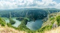 Viewpoint Vidikovac Molitva, with curved meanders in canyon of Uvac river, Serbia Royalty Free Stock Photo