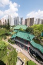 Hong Kong. Landmark view of Garden in the temple of Wong tai Sin.
