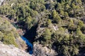 views from above river jucar. view from the devil\'s window. Cuenca ,Spain